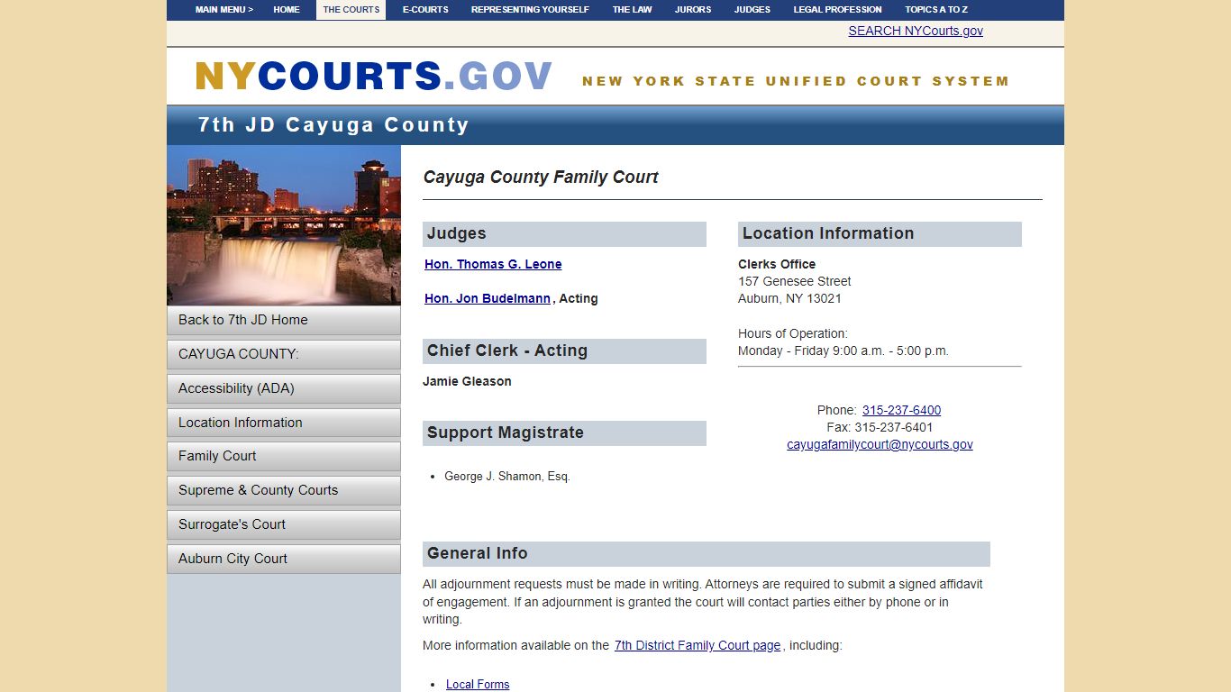 Cayuga County Family Court | NYCOURTS.GOV - Judiciary of New York