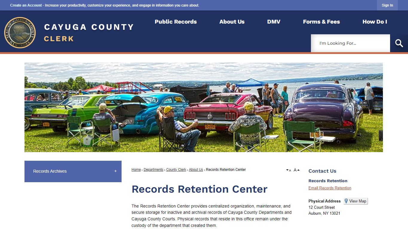 Records Retention Center | Cayuga County, NY